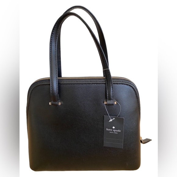 Kate Spade ♠️ Designer Black Pebbled Leather Patterson Drive Satchel Purse Bag - Picture 2 of 8